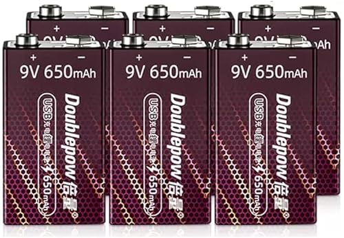 MNB Batería recargable de 9 V, batería de litio 6F22, pistola de temperatura corporal, cubeta, micrófono, multímetro, guitarra USB de nueve voltios,