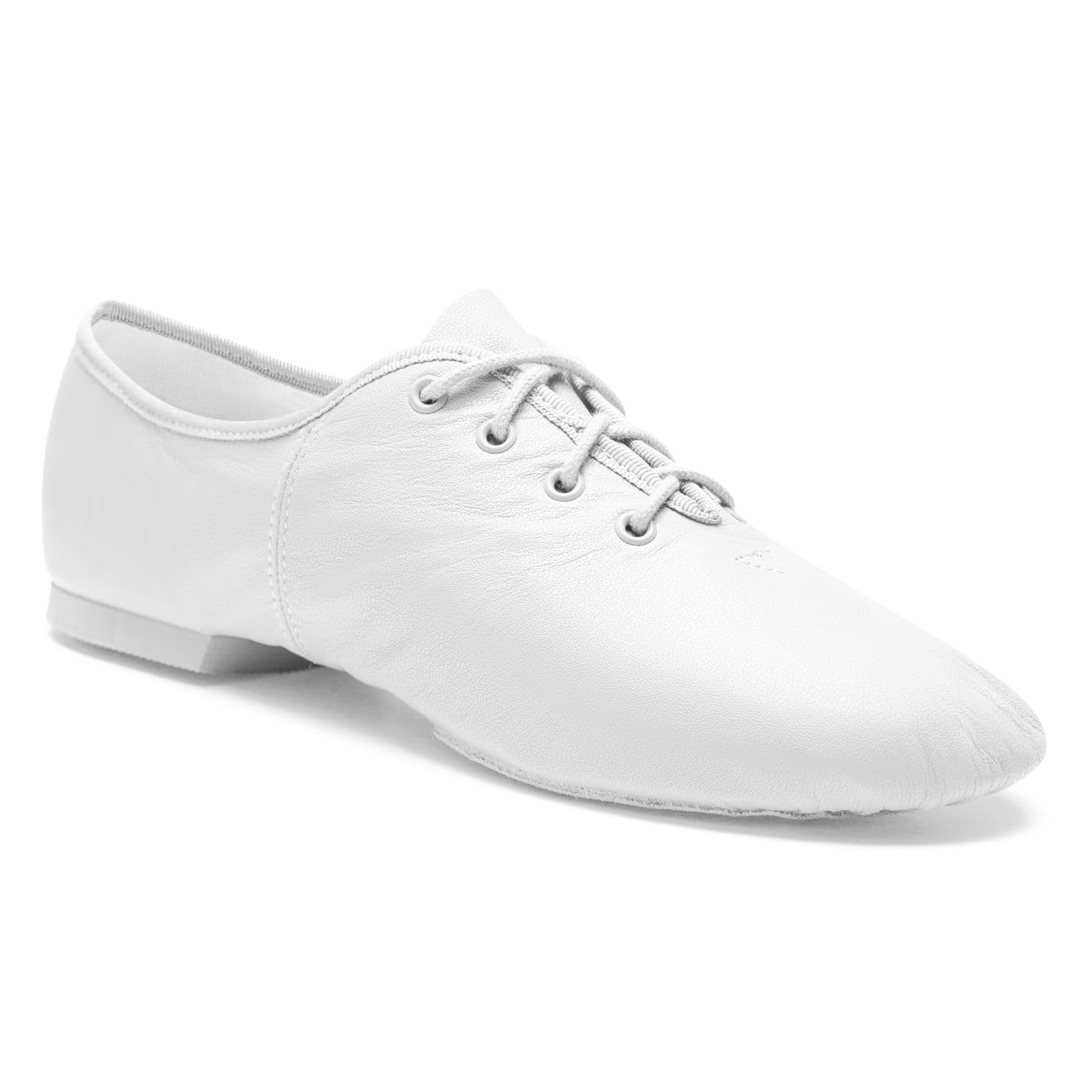 So Danca JZE09 Jazzschuh Gymnastik Schlupfschuh Leder mit Stretch, Geteilte Gummisohle, Weite M
