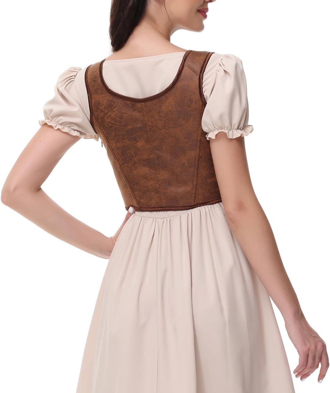 Kimring Women's Renaissance Pirate Costume Overbust Bustier Corset Top - Image 5