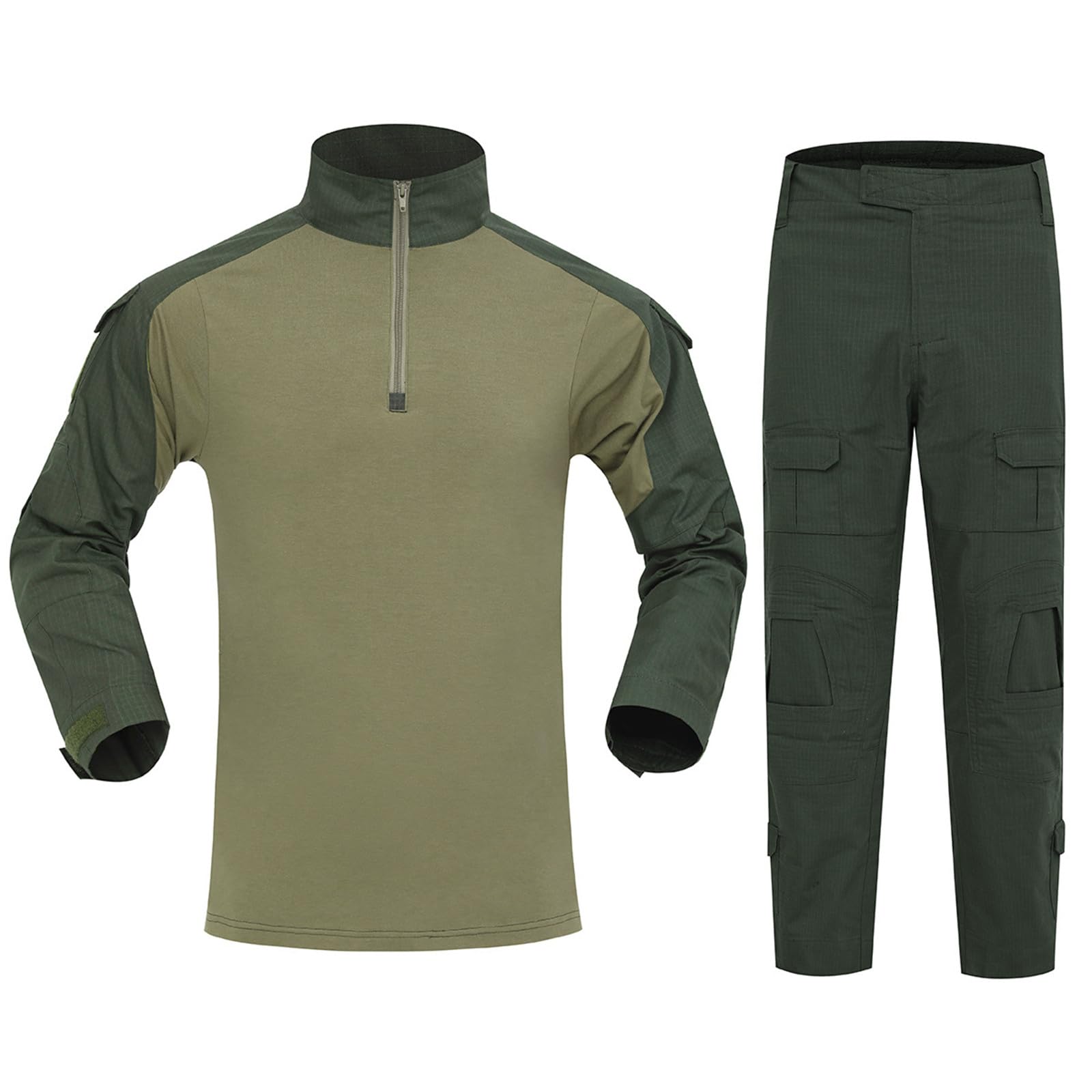Traje de paintball para hombre, traje táctico, camisa de combate y pantalones, manga larga, ripstop multicam, ropa de airsoft, Woodland BDU caza, uniforme militar
