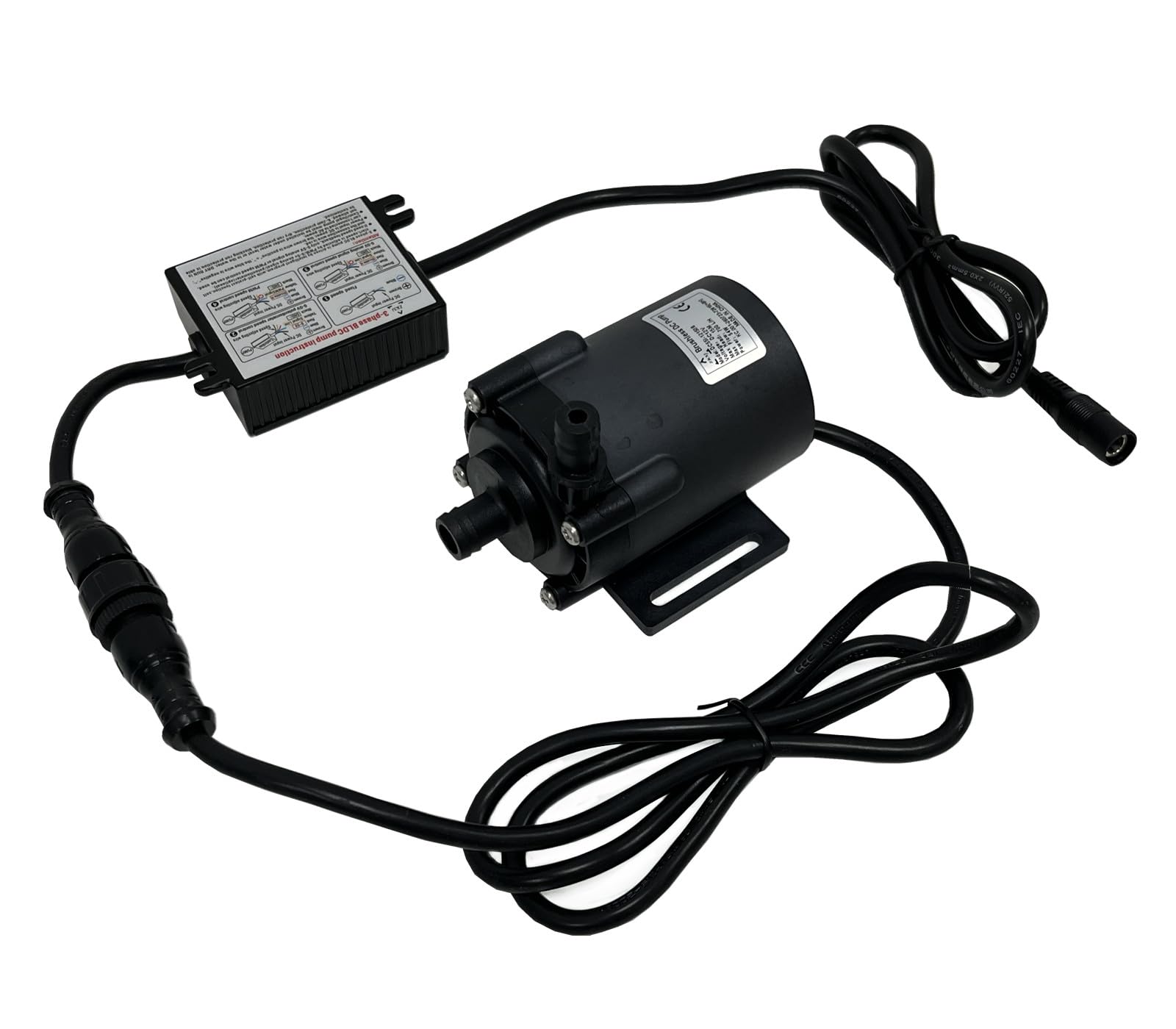 SHYSKY Micro Brushless Pump Mini Submersible pump DC55I-12150S, 12VDC 54W, 15M 49ft, 700LPH, Low noise, IP68 Waterproof For Water Circulation Pressurization Cooling sys