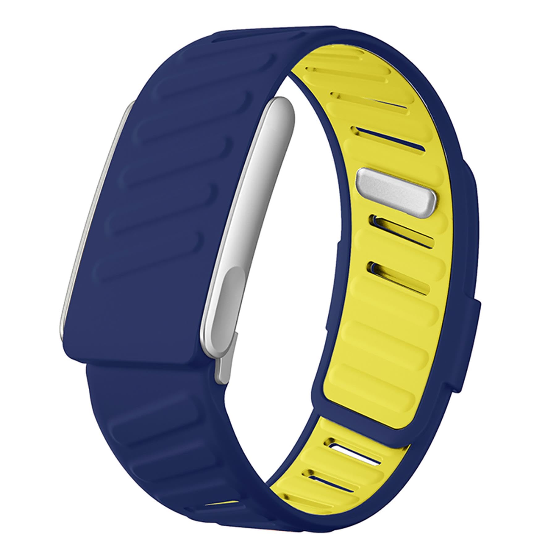 VeveXiao Silicone Wristband compatible with WHOOP 5.0 Bands，Blue Yellow