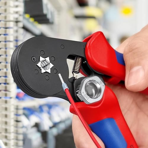 KNIPEX Selbsteinstellende Crimpzange für Aderendhülsen mit Seiteneinführungmit Mehrkomponenten-Hüllen 180 mm, 97 53 14