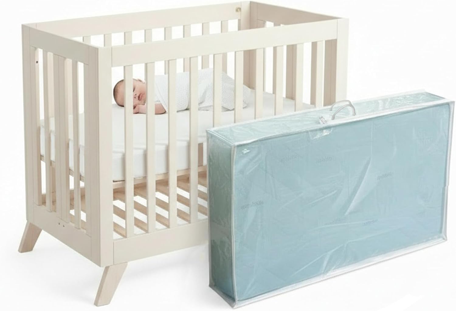 Mini Crib Mattress Bag for Moving and Storage, Play n Pack Mattress Bag