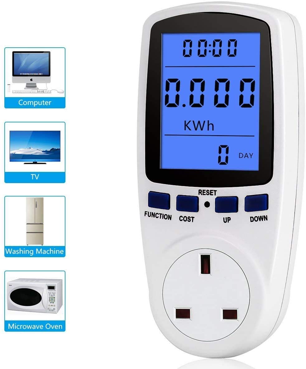 Buy Power Meter Electricity Usage Monitor,UK Switch Energy Plug Energy