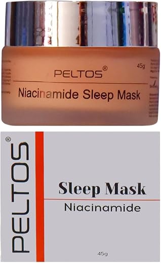 PELTOS® Niacinamide Sleep Mask, Overnight Treatment for Brightening, Sebum Balancing and Skin Barrier Strengthening, 45g