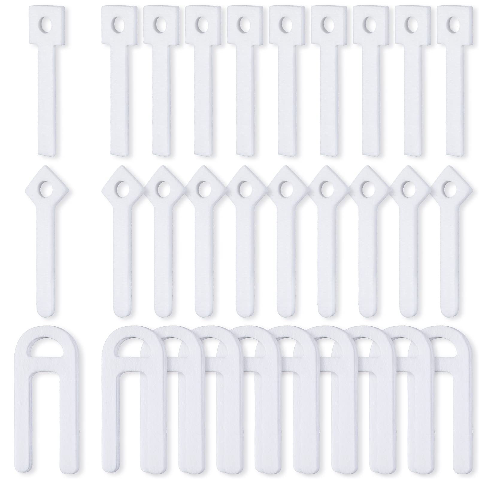 Oudain30 Pieces Scent Absorbing Wick Deer Urine Scent Buck Lure Wicks for Hunting Fiber Cotton Doe Pee for Deer Estrus Rut Buck Attractant Lure, 3 Styles