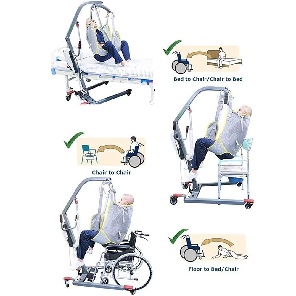 Arnés Elevación Paciente Cuerpo Completo, Grúa de Paciente, Eslinga De Elevación con Accesorios De Bucle,para Posicionamiento Y Elevación De La Cama,Enfermería, Fácil de Usar(No Incluye grúa)