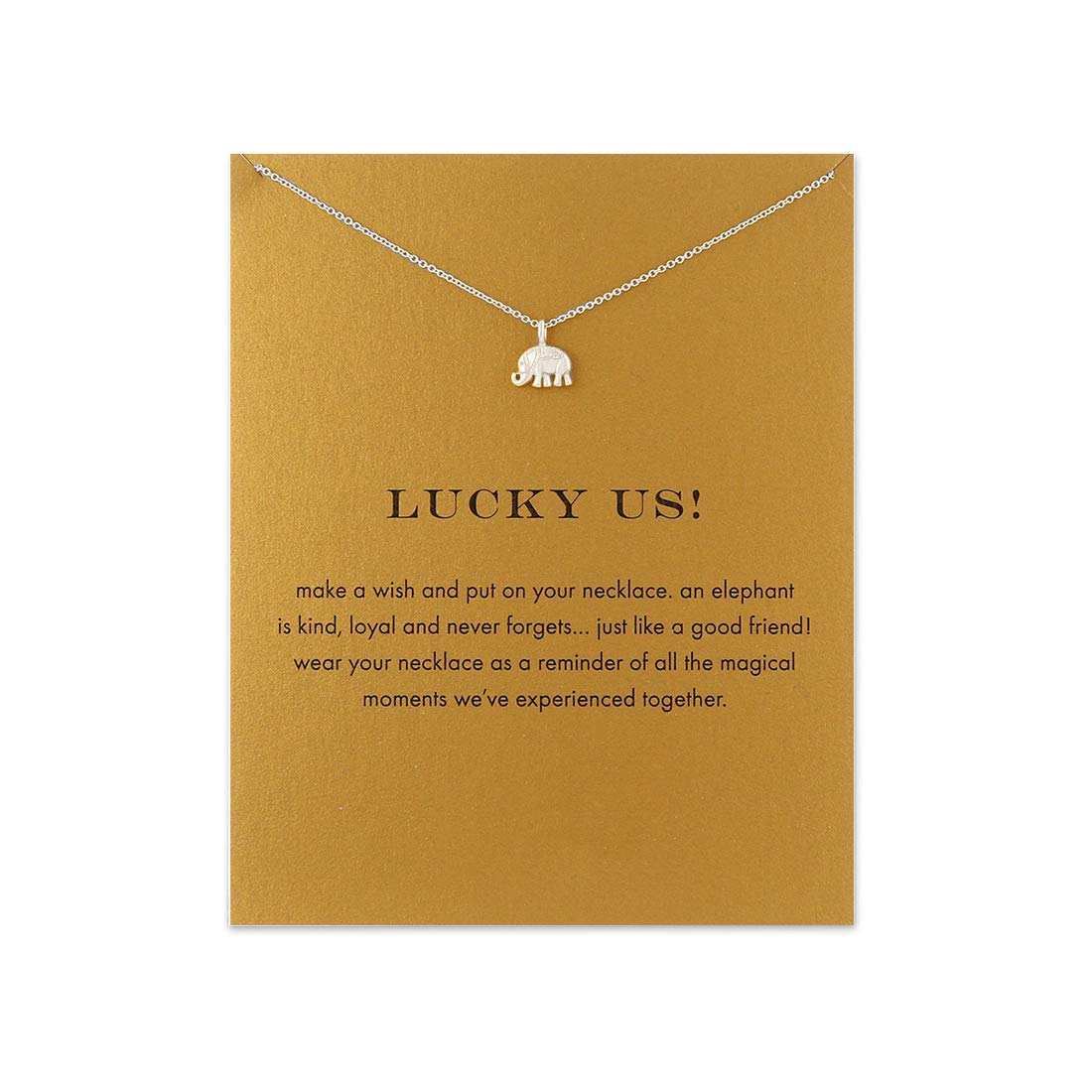 Lang Xuan Good Luck Elephant Pendant Friendship Chain Necklace