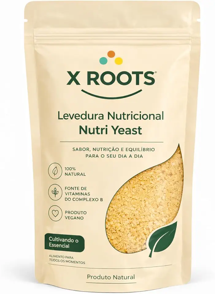 Levedura Nutricional Nutri Yeast X Roots 250g – Proteína Vegetal, Vitaminas do Complexo B | Vegano, Rico em Nutrientes