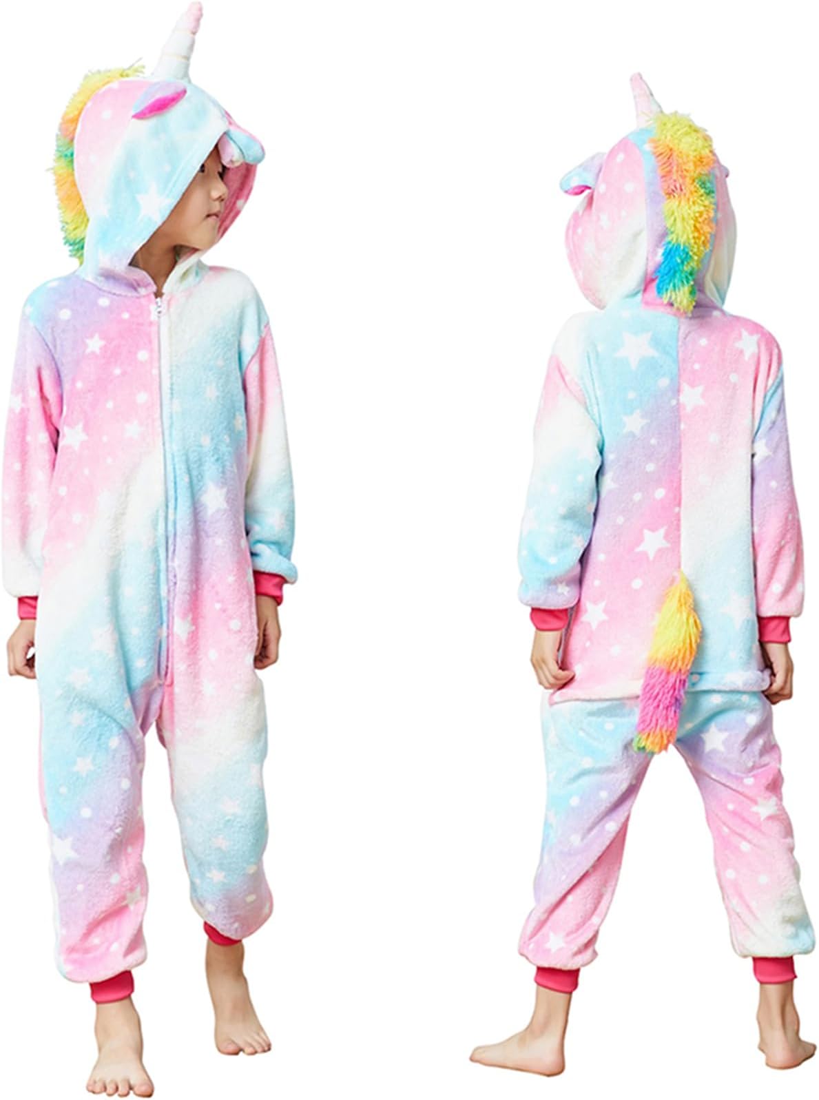 Unicorn Onesie for Kids Animal Pajamas Cosplay Halloween Unisex Costume