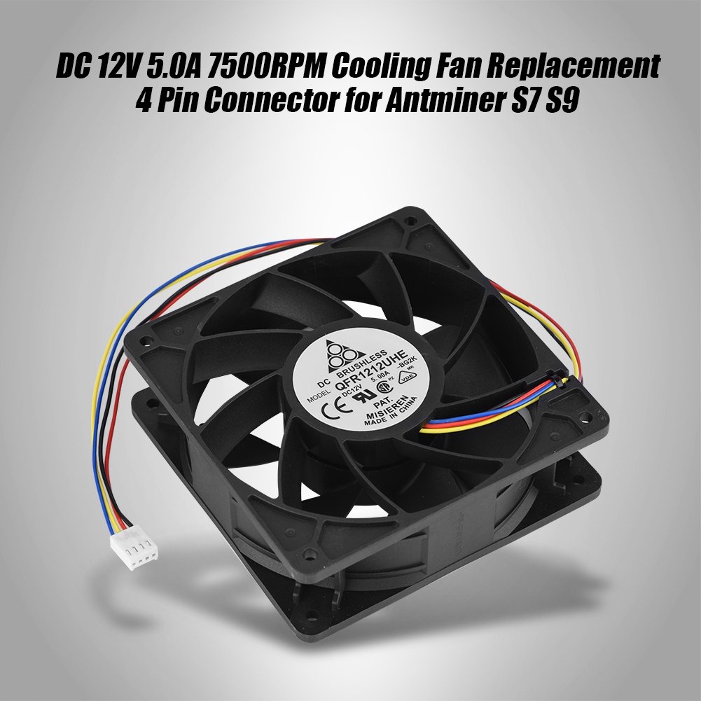 CPU Cooling Fan, 12V 4wire 4pin 7500RPM Silent Cooling Fan CPU Cooler