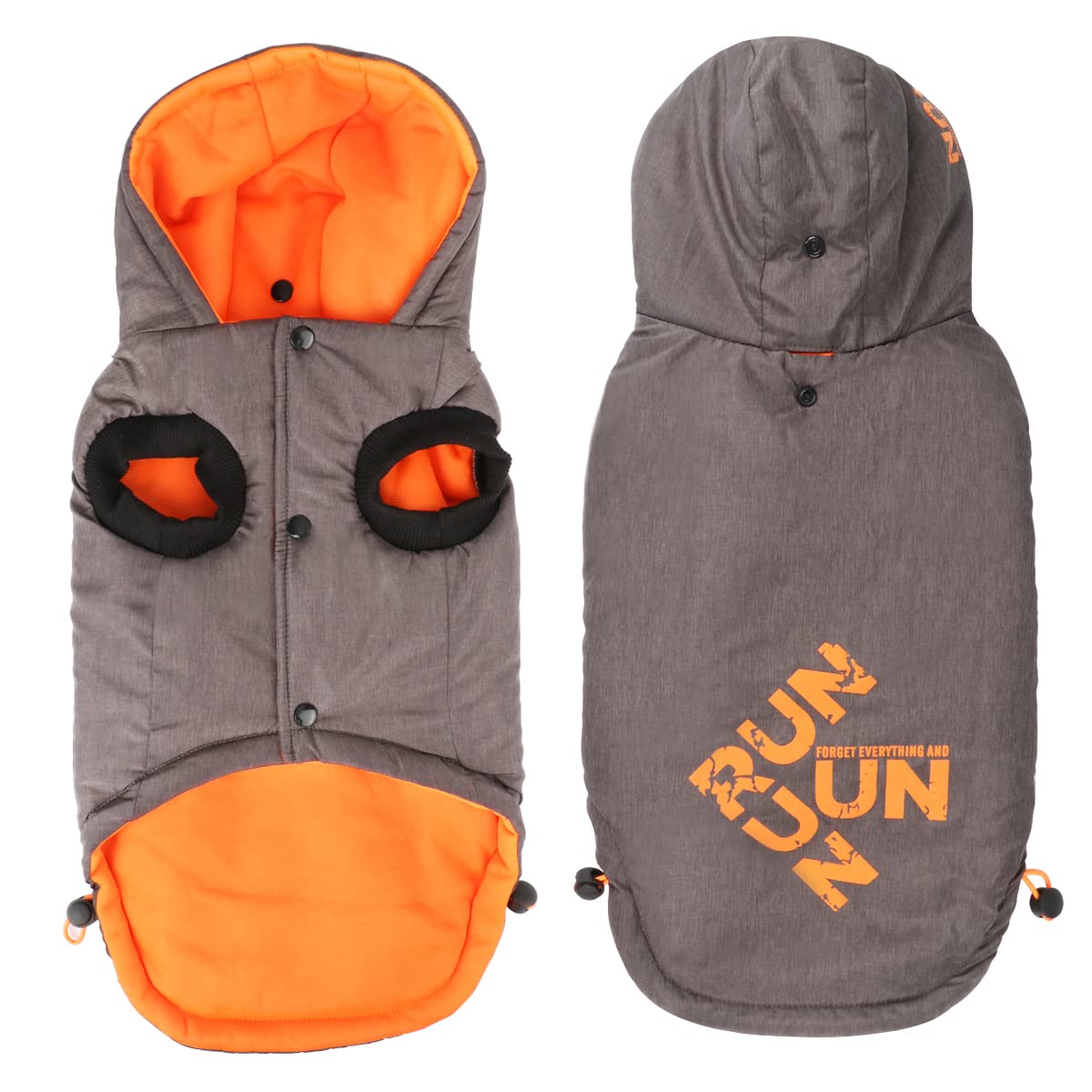 Idepet Abrigo Viento para Perros, Chaqueta cálida de Invierno para Mascotas, Chaleco, Algodón para Exteriores, Sudadera con Capucha para Perros, Ropa para Perros pequeños, medianos, Gatos