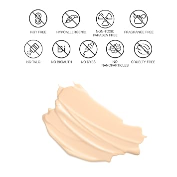 bellapierre Makeup Base | Waterproof, Long Lasting Formula | Flawless Complexion | Hypoallergenic & Safe for All Skin Types | Non-Toxic and Paraben Free | Oil and Cruelty Free - 0.3-Ounce