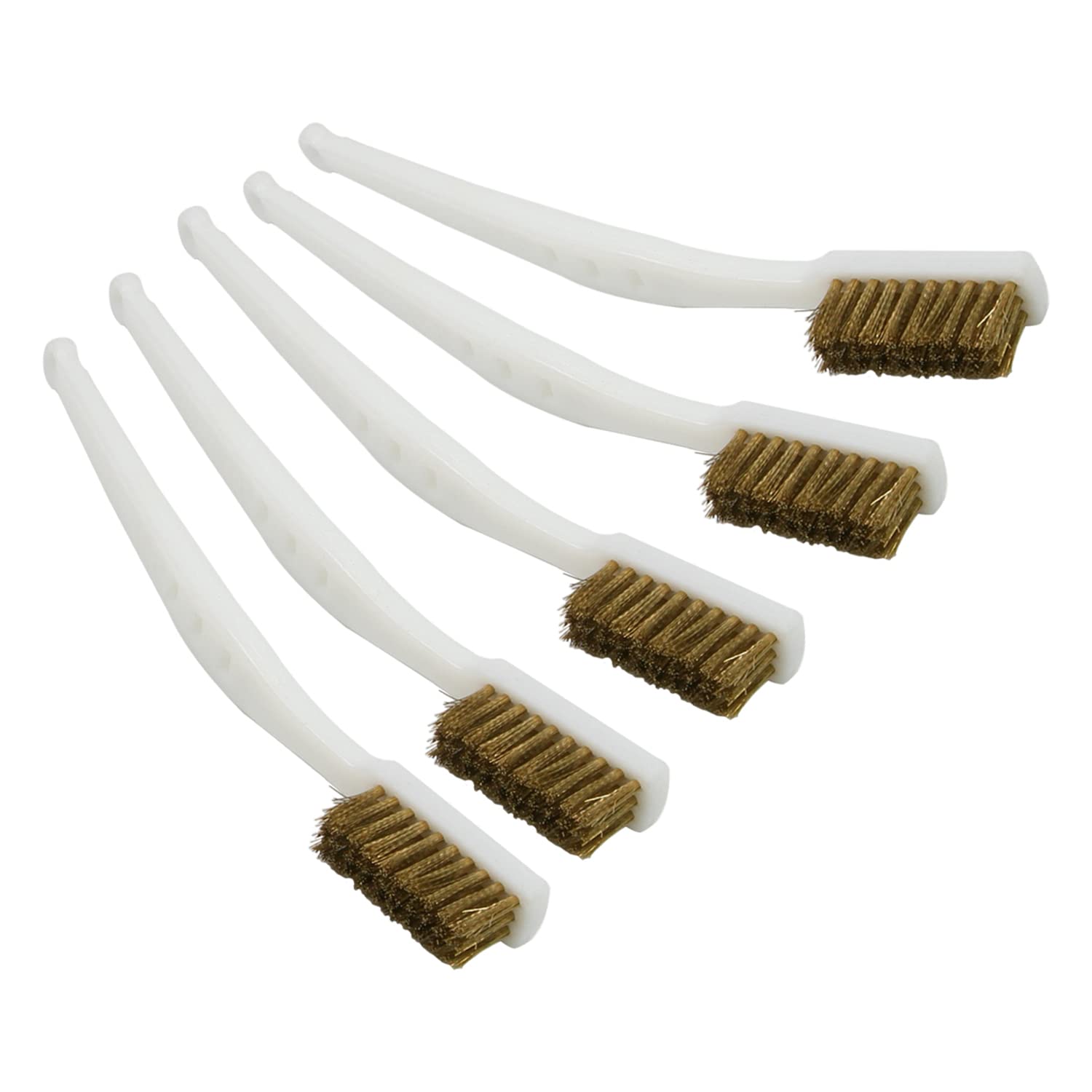Auniwaig 7.09" Mini Brass Brushes, Pure Copper Wire Tube Cleaning Brushes, Premium Rust Removal Tools for Cleaning Welding Slag, Stain, Rust 5pcs