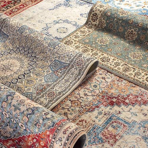 Tapis de salon antidérapant style rustique grand format - 6