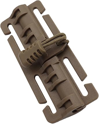 Tactical Molle Vest Quick Release Buckle Set, Fastfit Side Belt Cummerbund Strap Tube, Heavy - Duty Polymer Construction, Compatible with NCP/XPC VestsBrown