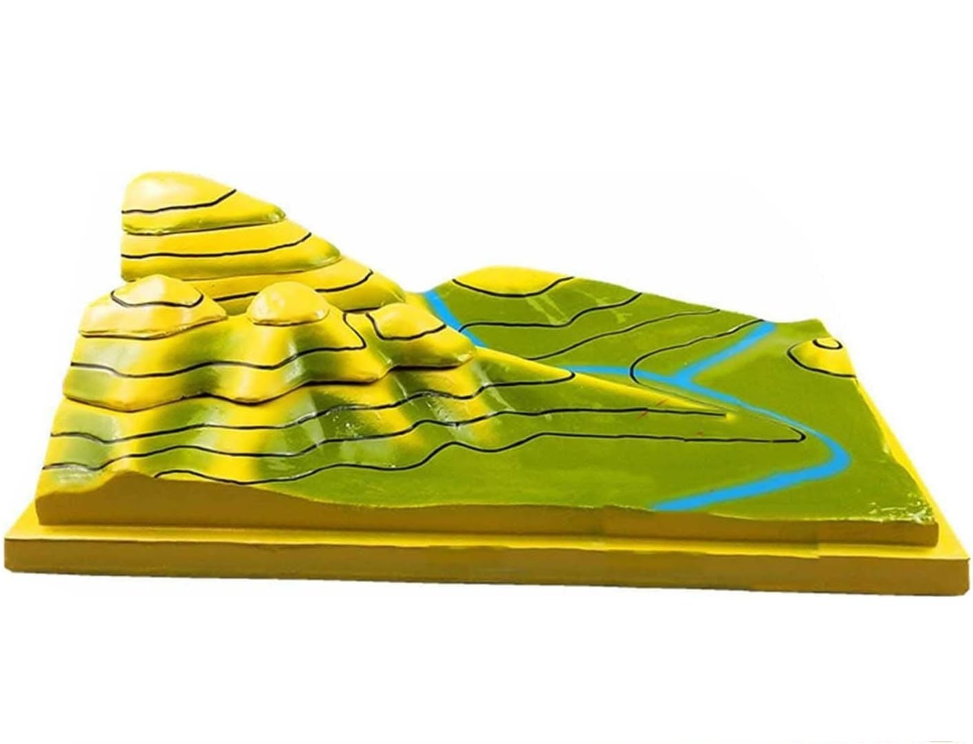 YNIYUJKL Contour Topographic Map Model,Geology 3D Plate Tectonics Model, Contour Line Reading And Landform Recognition,Geography Classroom Teaching Aid For Earth Science,size_name-S