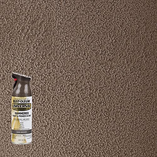 Image of Rust-Oleum 258199 Universal All Surface Hammered Spray Paint, 12 oz, Dark Bronze (Pack of 2)