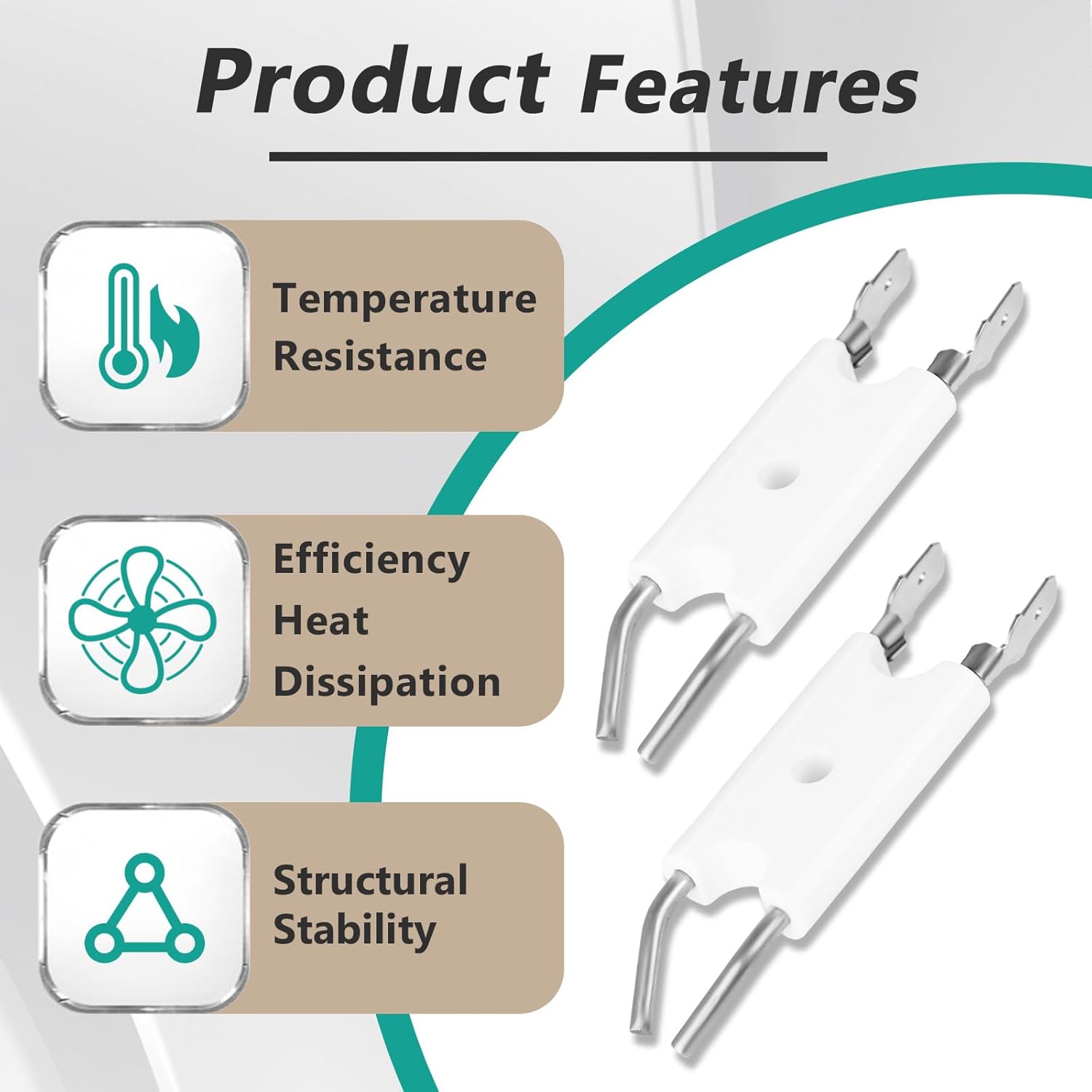 F221857 Electrode Kit Replacement for Mr. Heater MH50KT MH75KT MH175KT MH210KT (FAK 2006 To Current Models) and Fit for Forced Air Kerosene Heaters Igniter - White Igniter Accessory