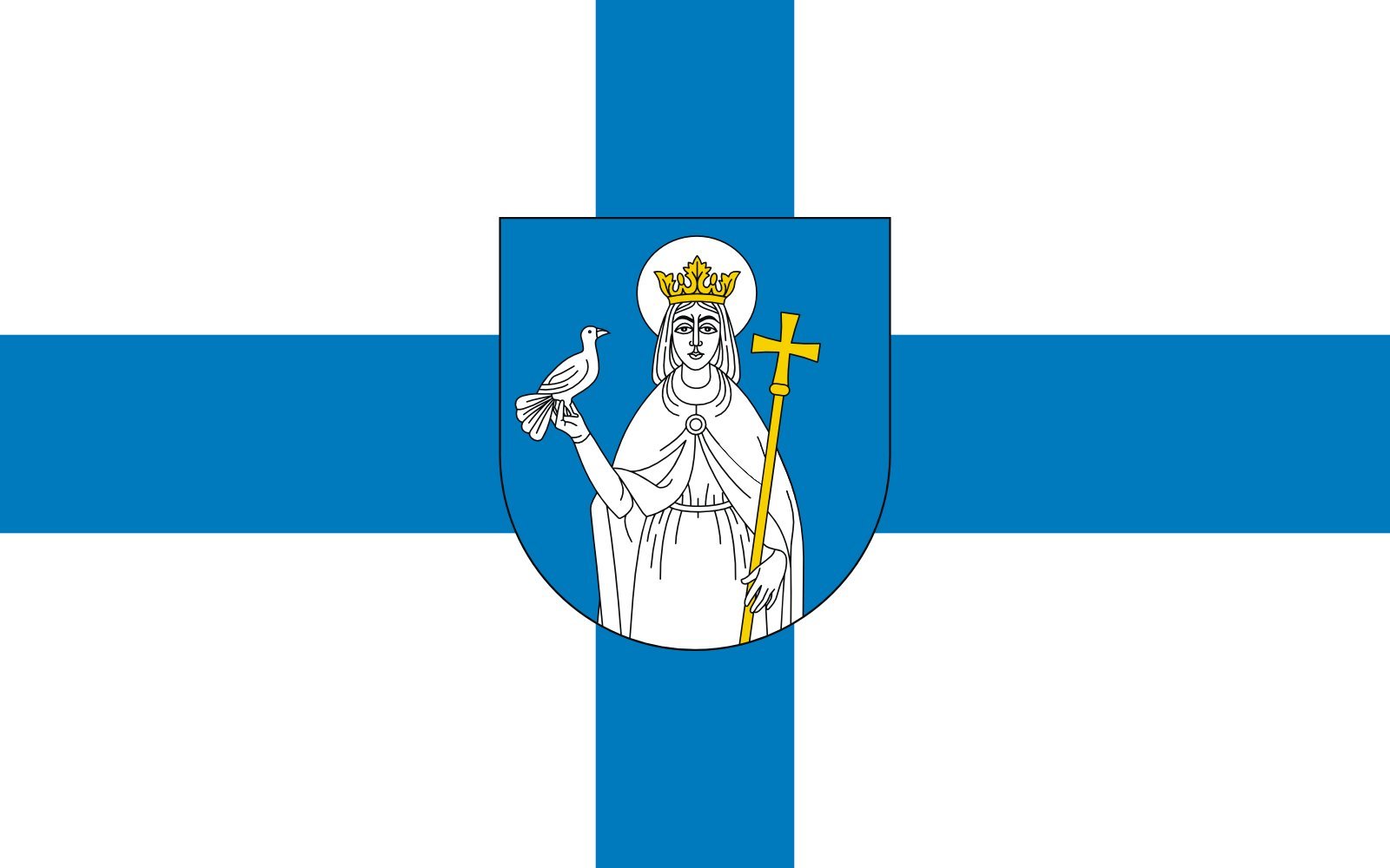 Drapeau POL Tuchola de Miasta Tuchola en tissu haute durabilité