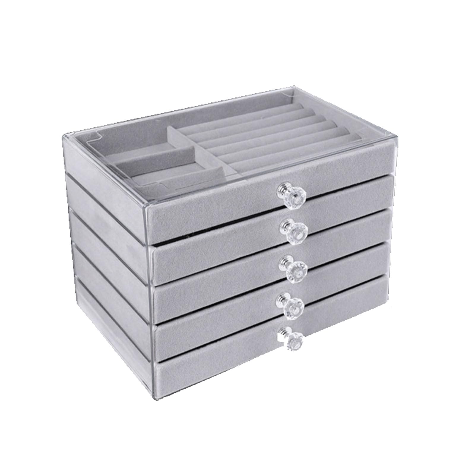 Rangement bijoux velours et présentoir boucles d'oreilles ajustable pour décoration d'intérieur