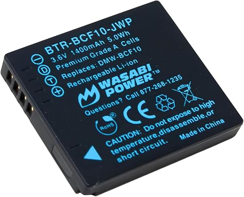 Miniatura 2 de Wasabi Power Batería (paquete de 2) y cargador para Panasonic Lumix DMW-BCF10, DMW-BCF10E, DMW-BCF10PP, CGA-S/106B, DMC-F2, DMC-F3, DMC-FH1,