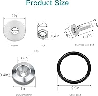 Vista 5 de Soporte de liberación rápida para parachoques, sujetadores de parachoques de liberación rápida JDM Mellbree para parachoques delantero y trasero