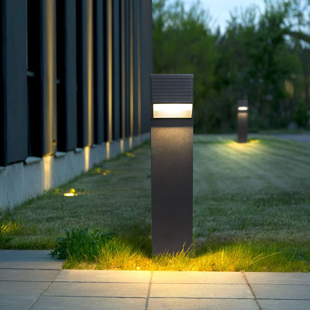 Lampada da cortile LED Lampada da palo in vetro antipioggia Lampada da giardino Prato Lampada da giardino Lanterna a pilastro per patio Lampione da cortile Lampione stradale Comfortable anniversary