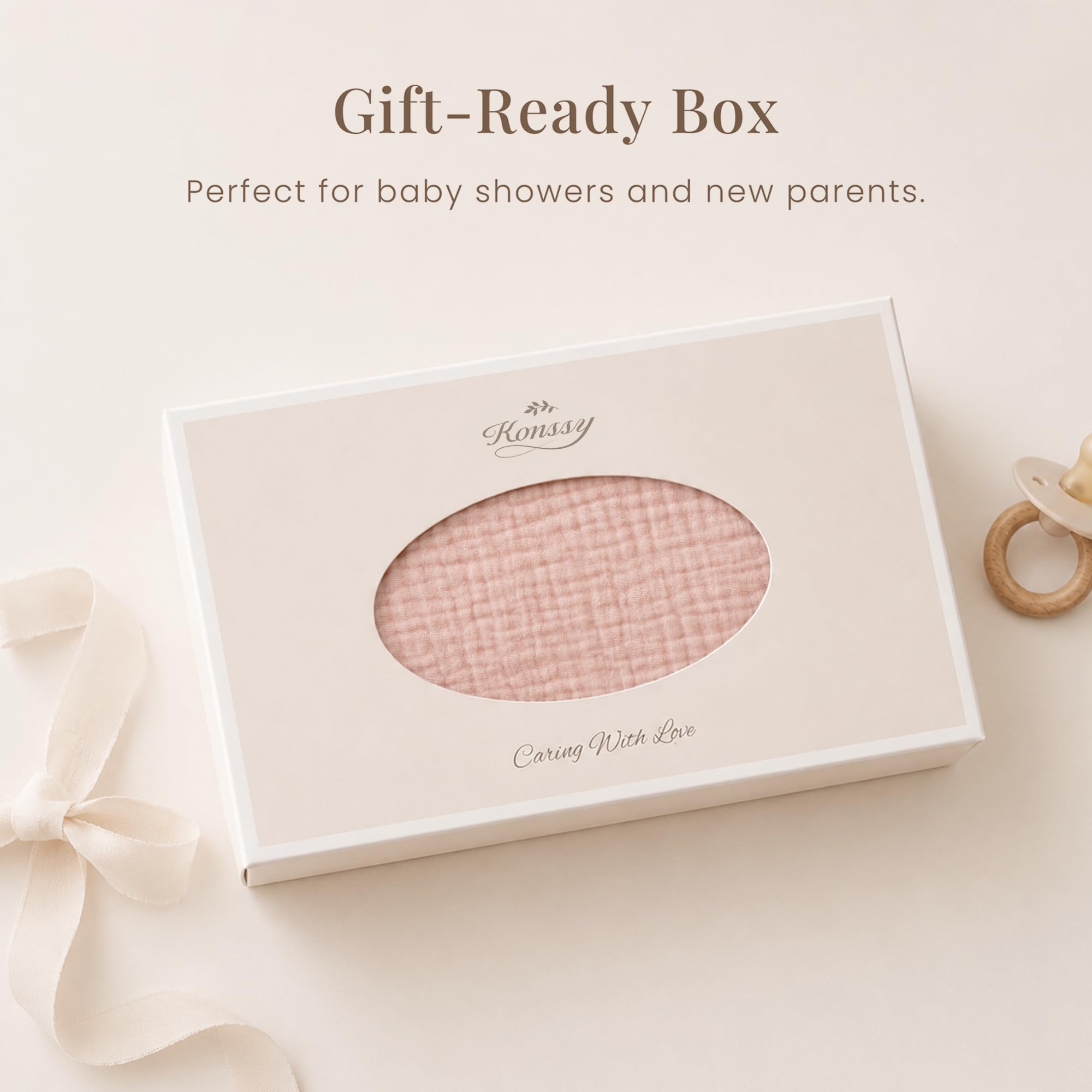 Konssy Juego de 7 paños para eructos lisos 100% algodón suave para recién nacidos, bebés y niños