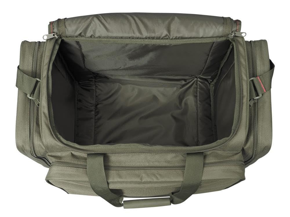 JRC Defender II Carryall torba wędkarska, poliester 500D, zielona, wodoodporna, 50 x 30 x 29 cm, kompaktowa, wyściełany pasek na ramię