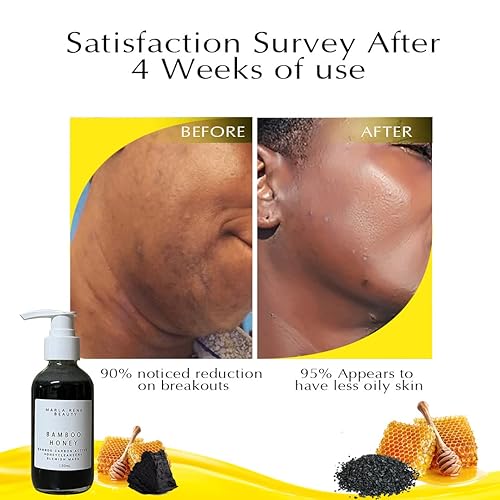 Miniatura 2 de Marla Rene Beauty Bamboo and Honey Face Wash  Advanced Face Cleanser for Oily Skin  Hydrating and Deeply Cleansing Activated Charcoal Face Wash for