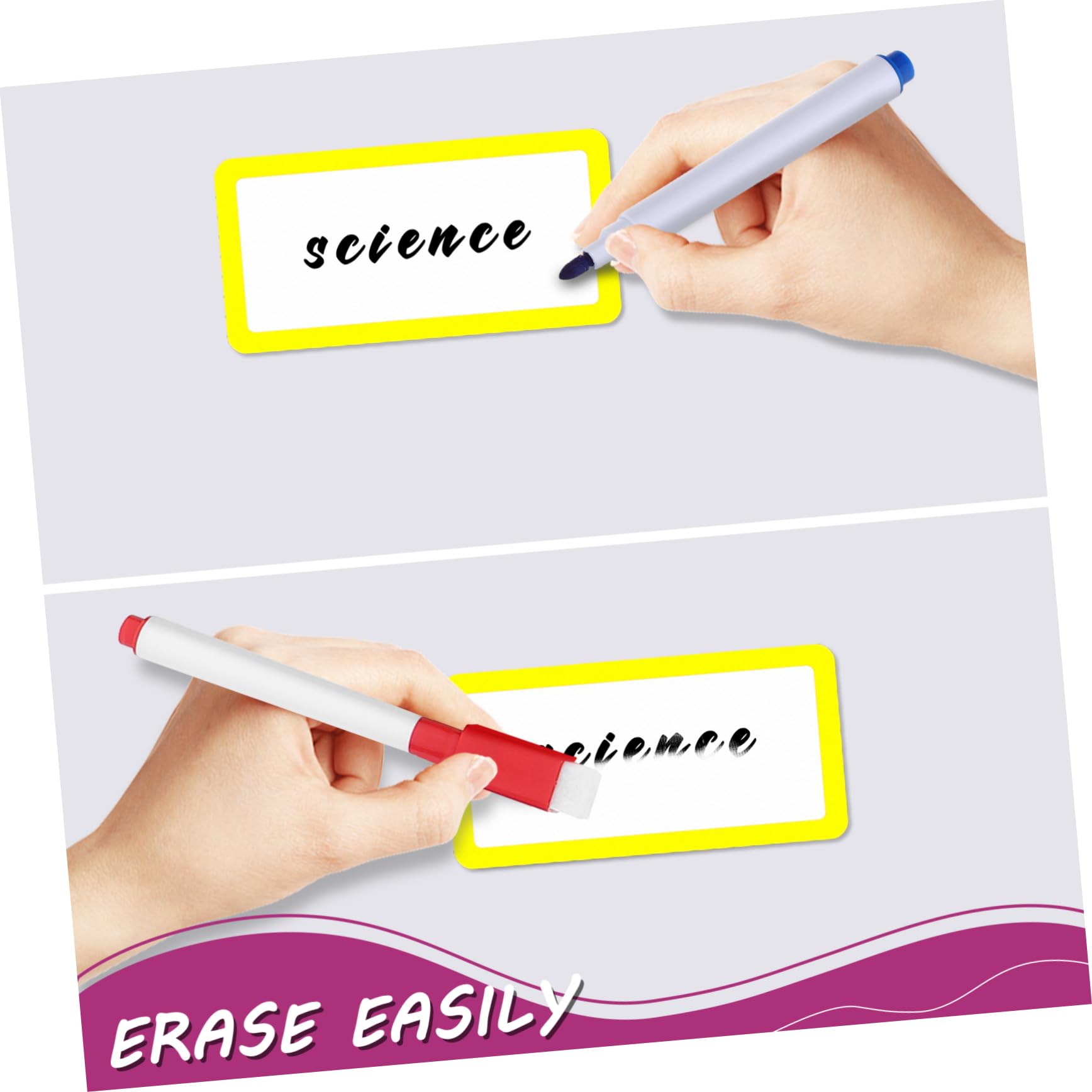 Housoutil 3 Sätze Magnetische Namensschilder Wiederverwendbare Beschriftungs Magnetetiketten Für Whiteboards Und Kühlschränke Abwischbar Vielseitig Einsetzbar 10 Stück * 3