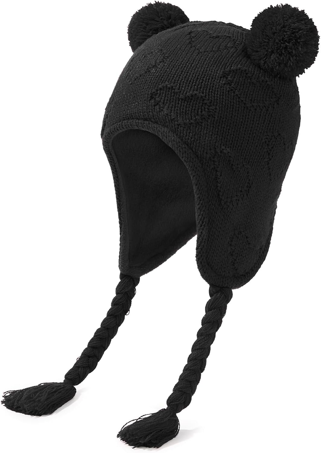 Durio Baby Winter Hat with Cute Pom Pom Earflap Warm Fleece Lining Baby Beanie for 6-24 Months Infant Toddler Boys and Girls