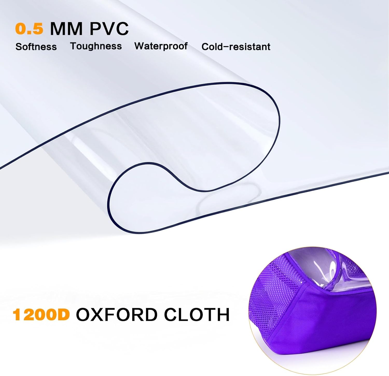 PAMANO Clear Backpack, Heavy Duty Transparent with Reinforced Bottom See Through Backpack for College, Travel, Workplace Security, Purple