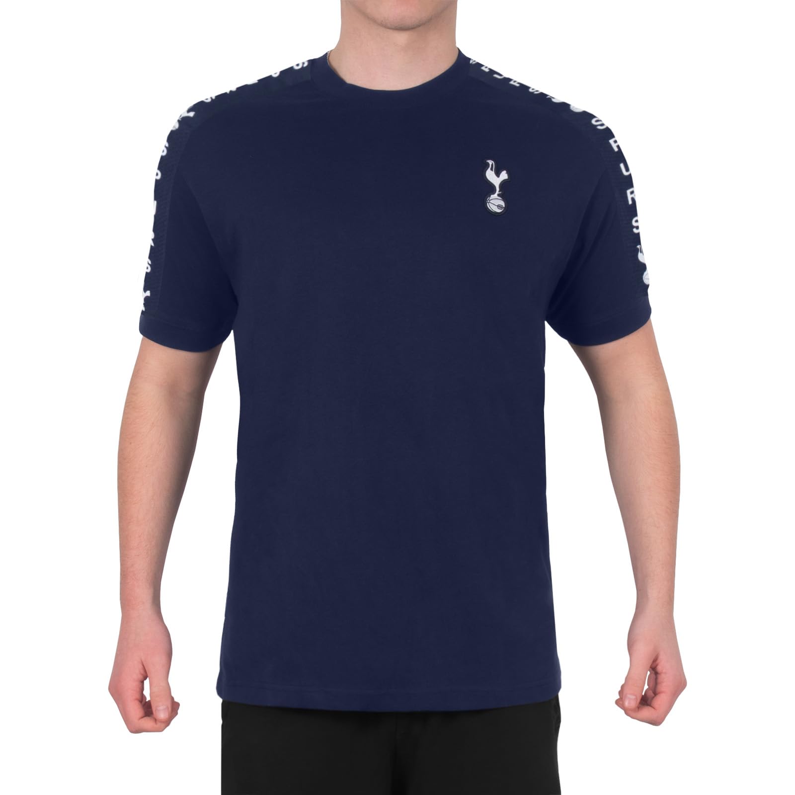 Tottenham Hotspur Men's Navy Blue T-Shirt Taped Official Football Gift Navy Medium