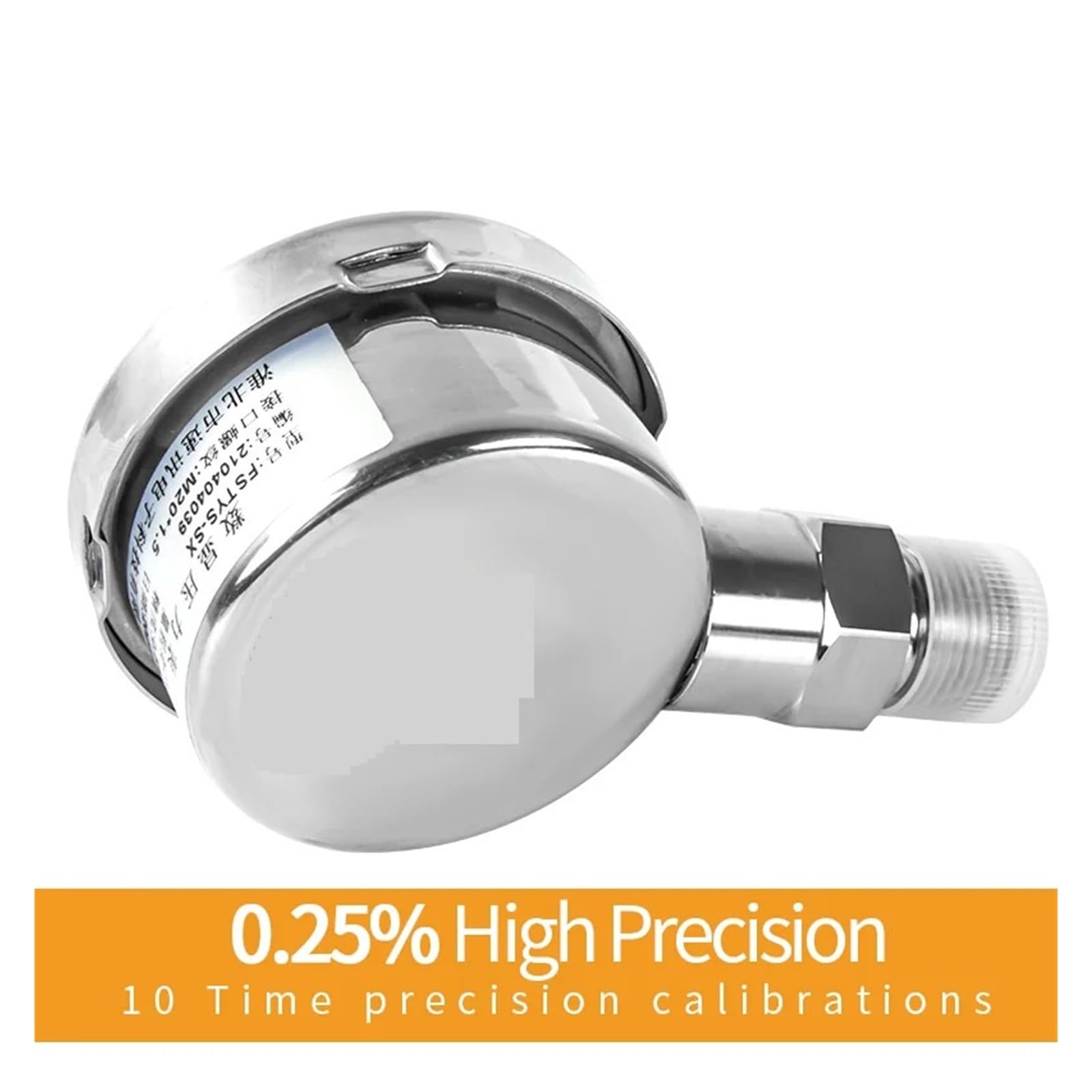 Manometer, Digitales Manometer, LCD-Manometer, 0–100 MPa, Wasser, Öl, Gas, Luftdruckmessgerät, 100 mm Zifferblatt, M20 x 1,5 Gewinde, SS304-Gehäuse, 3 V Stromversorgung(M20-1.5,-0.1...0...100Mpa)