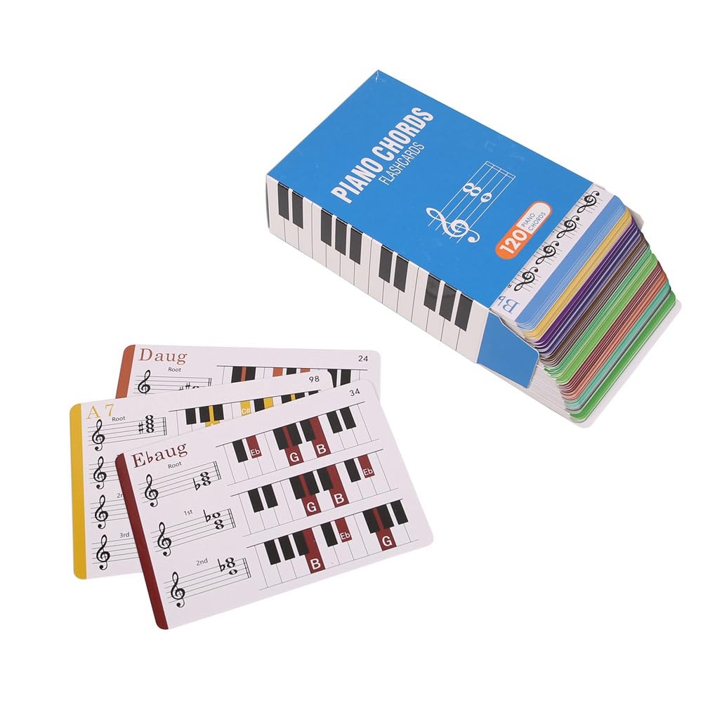 Amazon | Poexit 120個 ピアノコード スケールチャート マスターピアノコード進行 ピアノリファレンス音楽 教師と生徒のための学習 |  電子ピアノアクセサリ | 楽器・音響機器