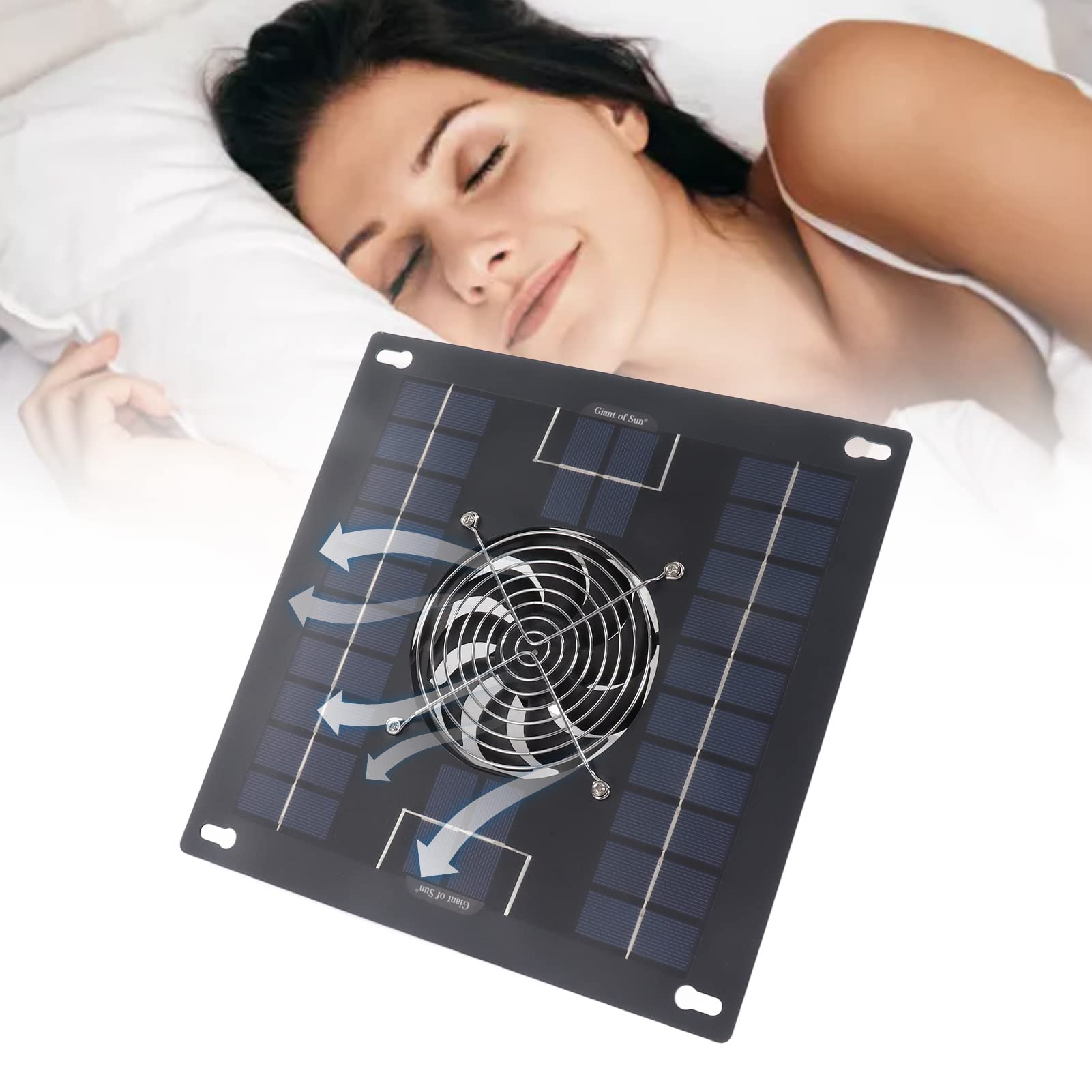 Qcwwy Set di Ventole di Scarico a Pannello Monocristallino Ad Energia Solare per Serre, Capannoni, Pollai, Ventola Solare a Basso Rumore per Raffreddamento e Ventilazione, Ventola a