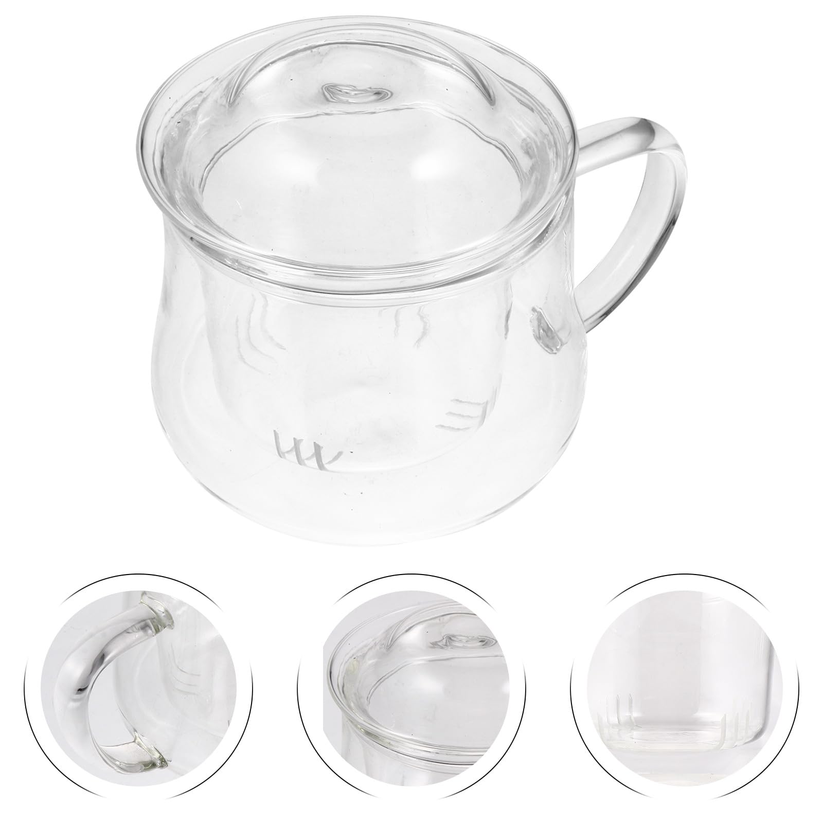 Gatuida 2 Tazas de Té Capacidad 300ml de Resistente al Calor con Filtro y Tapa Infusor para para Oficina y Hogar