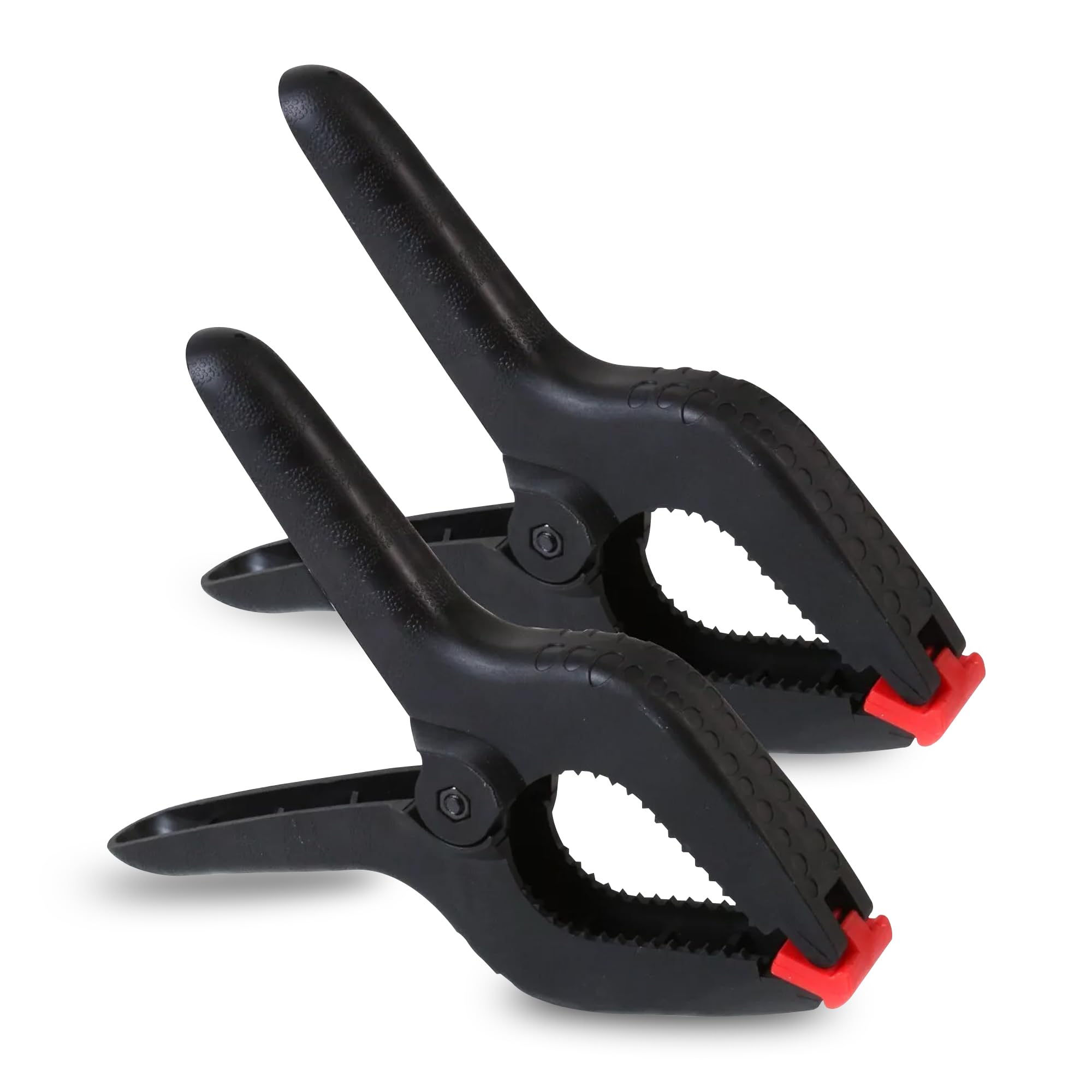 G4GADGET Pack of 2X - 4 Inch Nylon Spring Clamps - Extra Strength Heavy Duty Clamps for Woodworking, Artwork, Photo Backgrounds, Crafting, and Home Improvement
