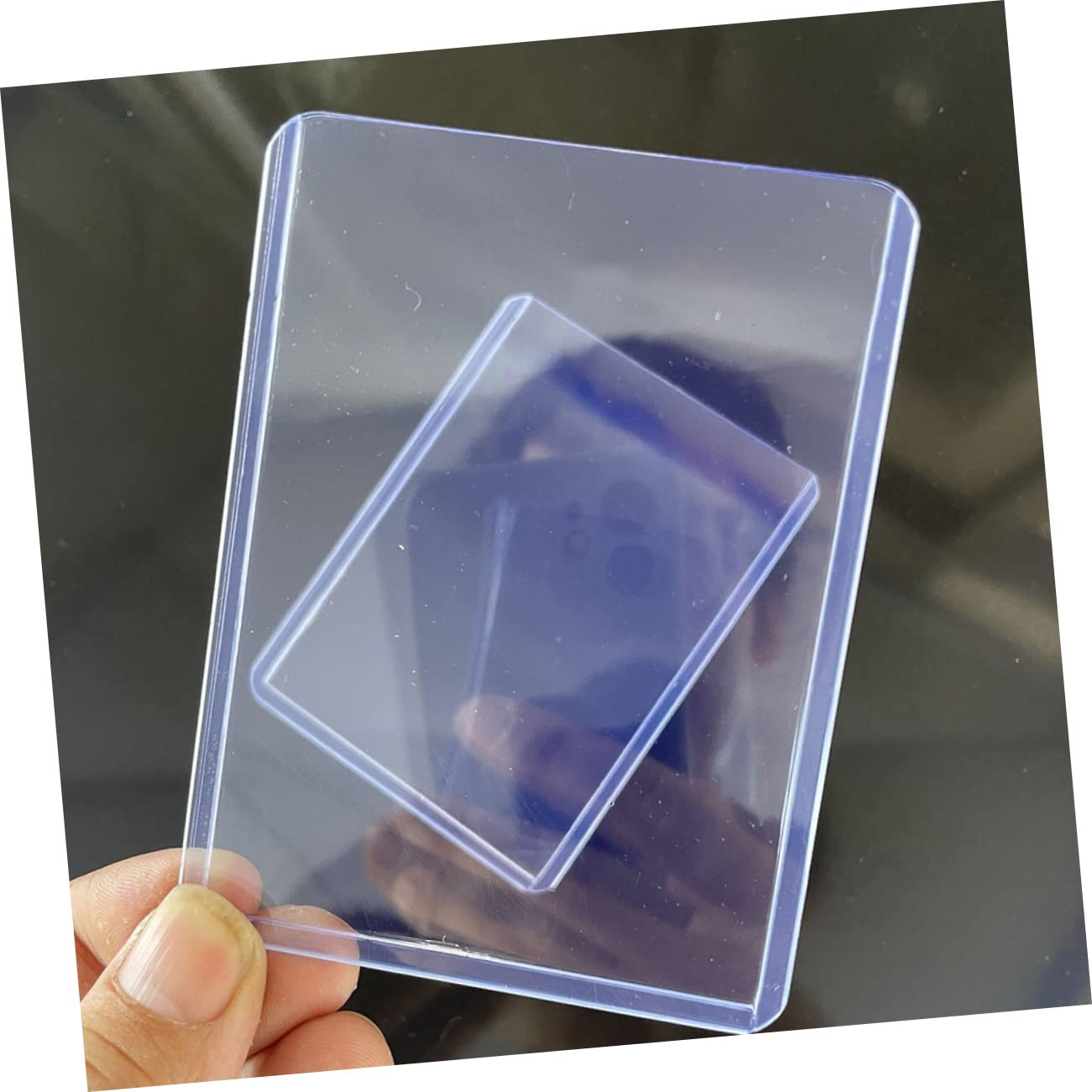 Abaodam Bustine Protettive Grandi 100 Pezzi per Carte da Gioco Custodie per Carte in Pvc Trasparente Resistenti All'abrasione e Robuste per Collezionisti e Giochi