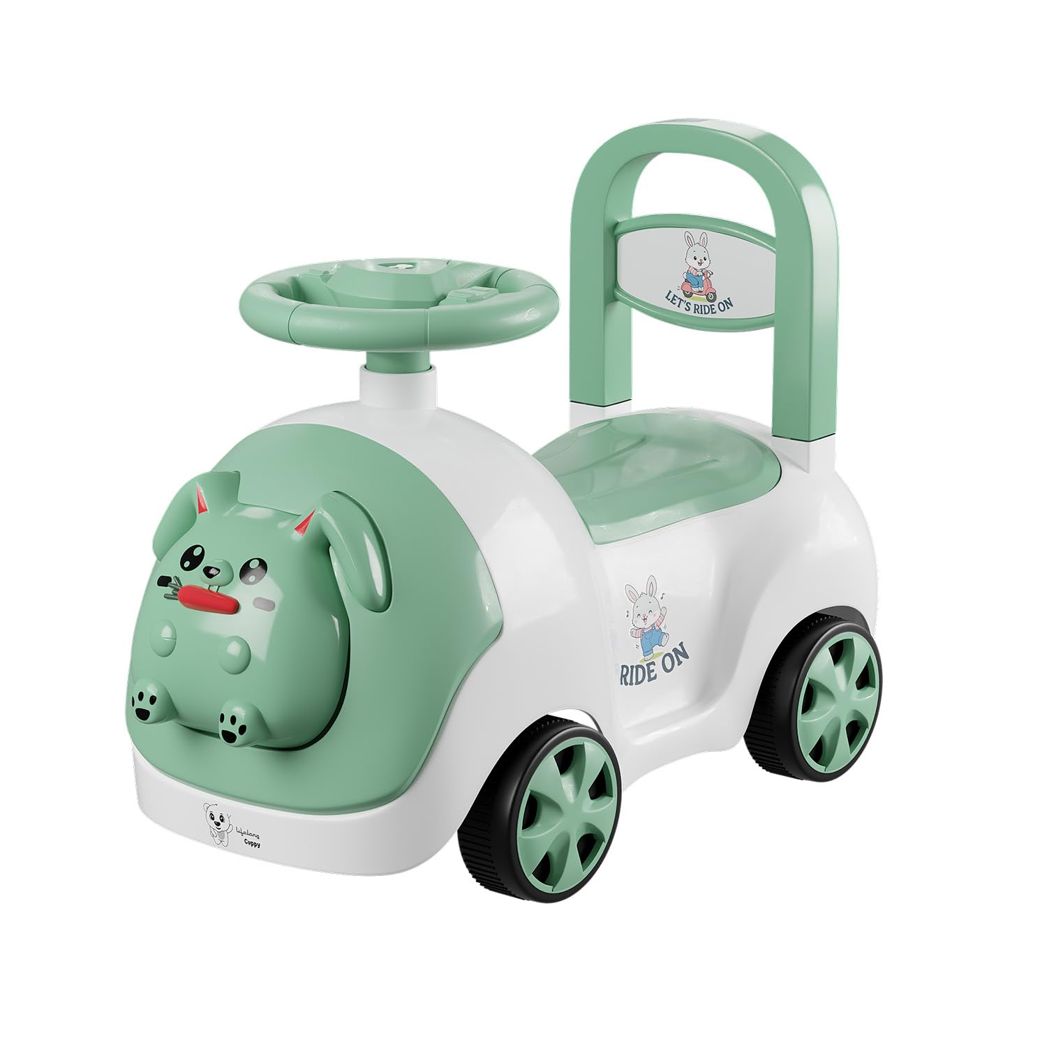 Lifelong Cuppy Ride-On Toy Car for Kids | Bunny-Themed Push Car with Under-Seat Storage, Rounded Edges & Steering Wheel | Lightweight Plastic Baby Ride-On | Indoor Outdoor Toy Car for 1-3 Years-image-17
