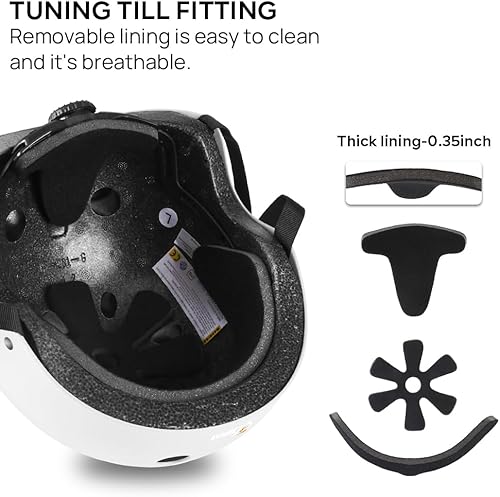 Miniatura 3 de JBM Skateboard Bike Helmet - Lightweight, Adjustable & Design of Ventilation Multi-Sport Helmet for Bicycle Skate Scooter 3 Sizes for Adult Youth &