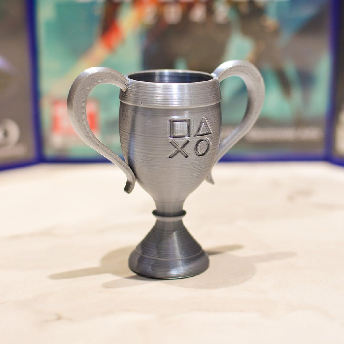 Set mit 5 physischen Trophäen (Platin/Gold/Silber/Bronze/Geheimnis) für Spielhalle, Sammlergeschenk, kompatibel mit allen Spielbereichen