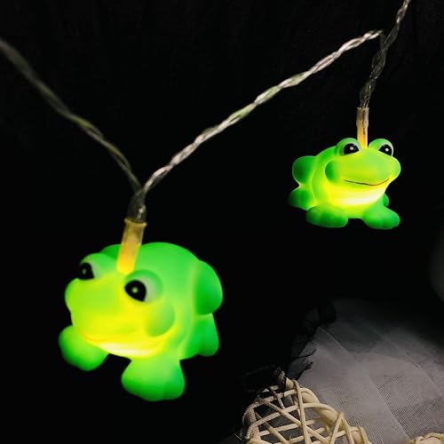 Miniatura 4 de Lindas luces nocturnas de rana de 3M, 20 LED, para dormitorio, dormitorio, decoración de vacaciones (funciona con batería)