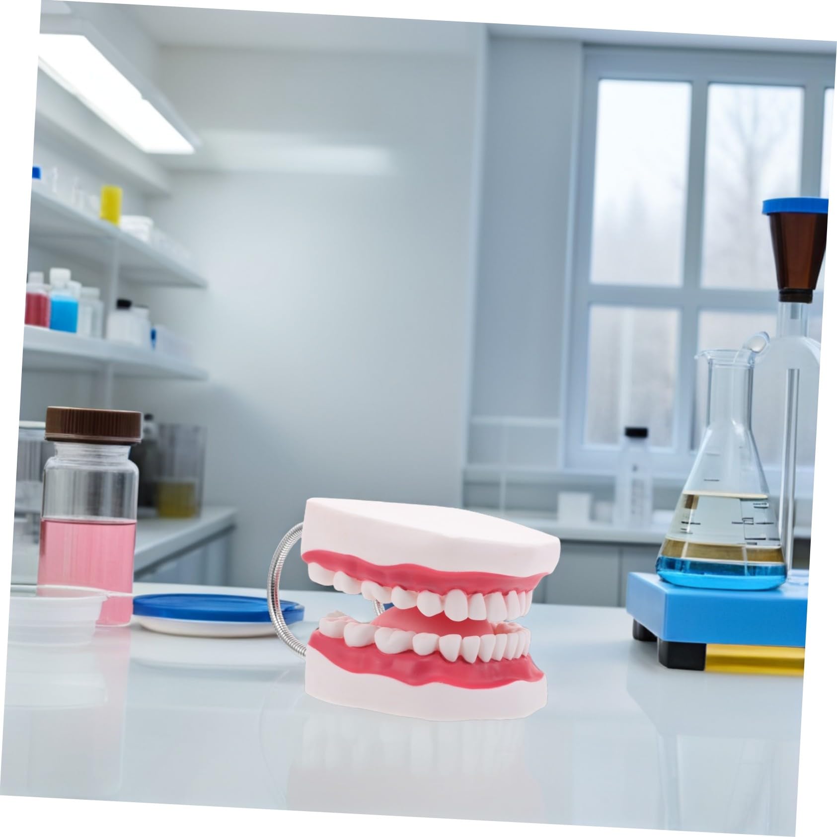 Modello Typodont Ingrandito Gengive e Lingua Realistico per Insegnamento e Ortodontica Portatile e Durevole per Formazione Odontoiatrica e Preparazione Esami