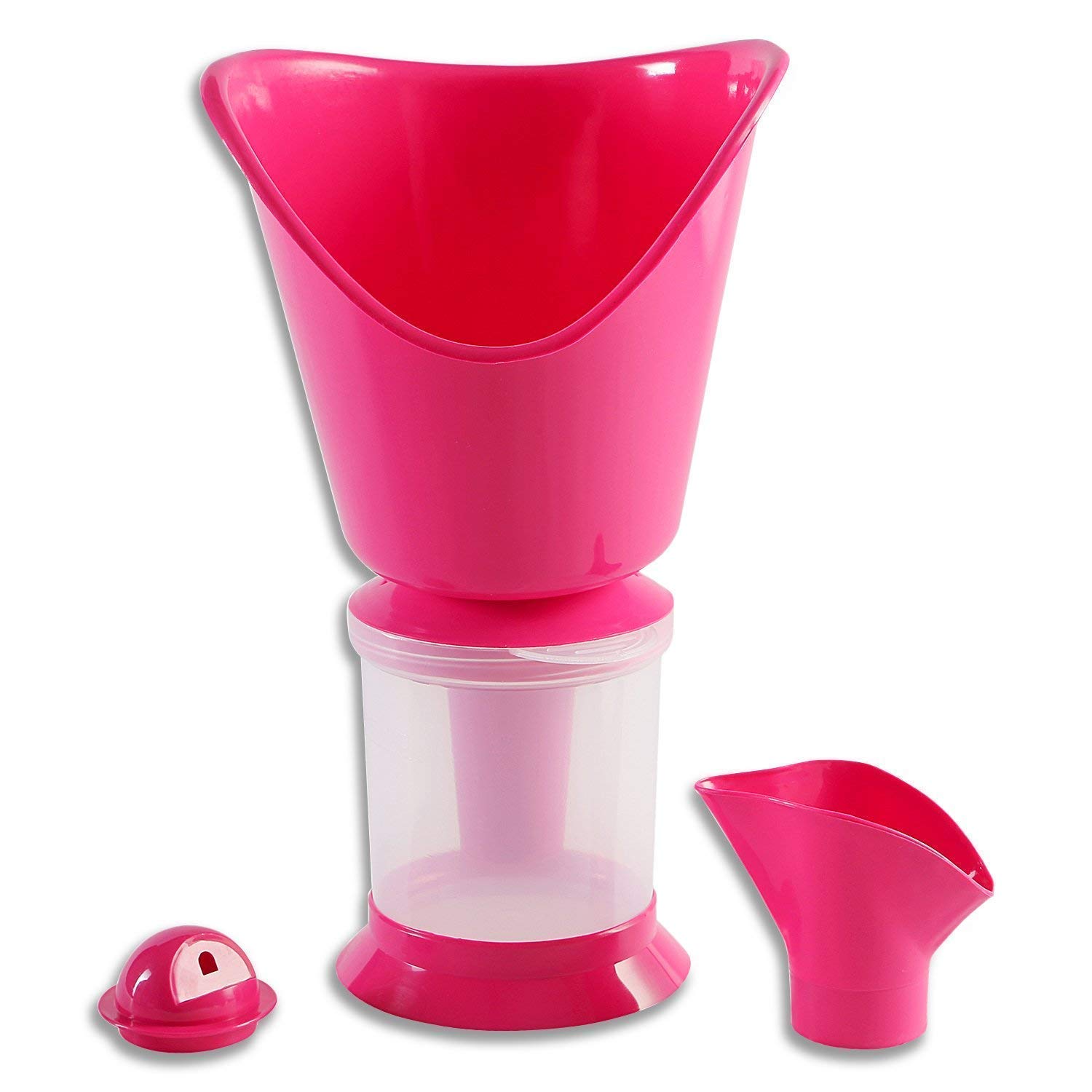 Pink 3 In 1 Steam Vaporizer, Nose Steamer, Cough Steamer, Nozzle Inhaler & Nose Vaporizer