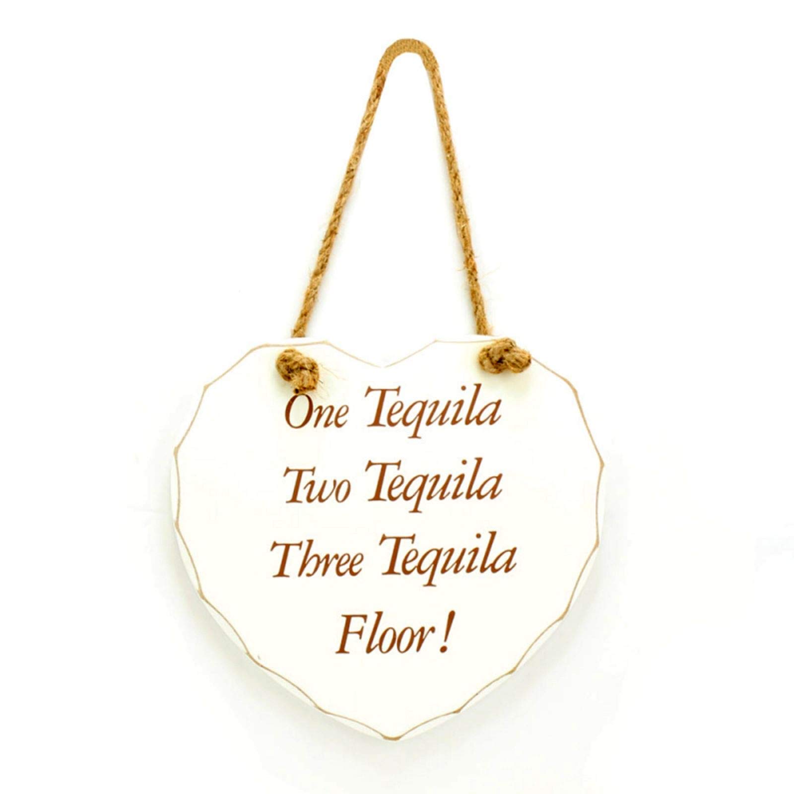 Joe Davies Hanging Shabby Chic Heart Plaque -Tequila Floor