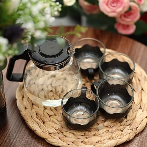 Miniatura 5 de TTS For Home - Paquete de 4 manteles individuales redondos tejidos de 11.7 pulgadas de diámetro para mesa de comedor - Manteles individuales de